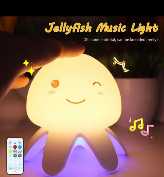 Rechargeable Jelly Fish Music Lamp