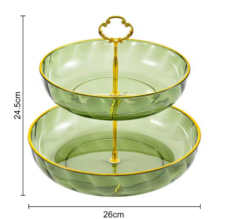 2 Layer Acrylic Dessert Tray Stand