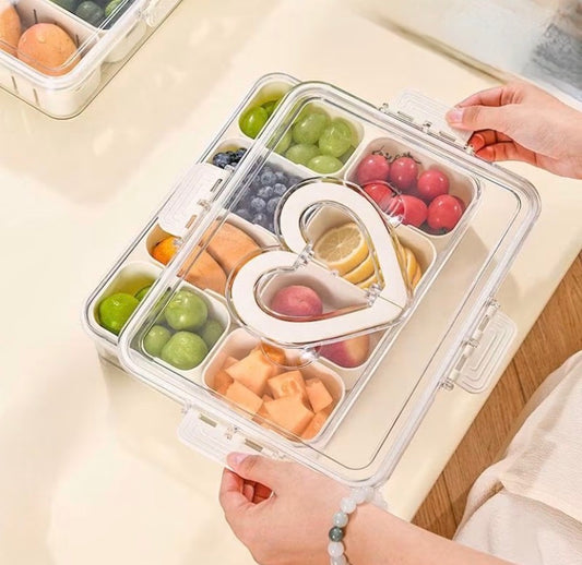 8 Compartments Snack Box with Handle