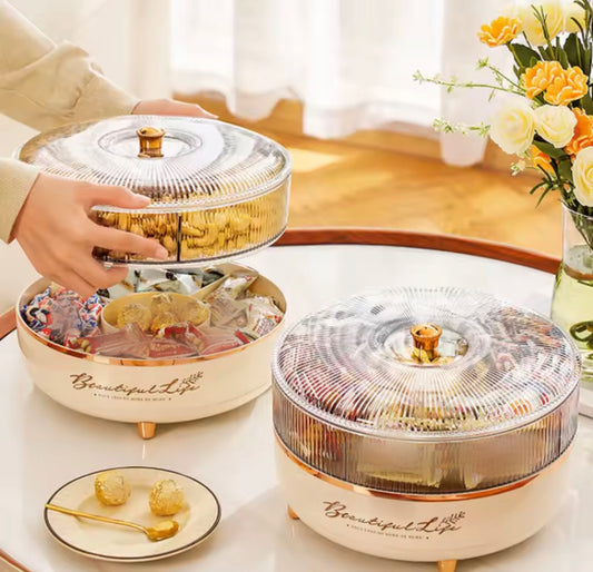 2 Layer Rotating Dryfruit Storage Box