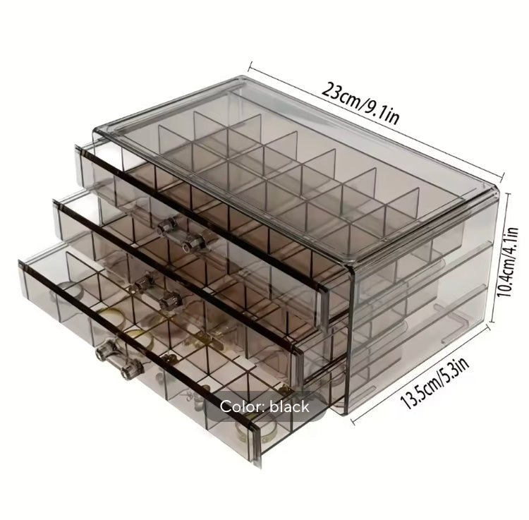 72 Grids Dustproof 3 Layer Jewellery Organizer