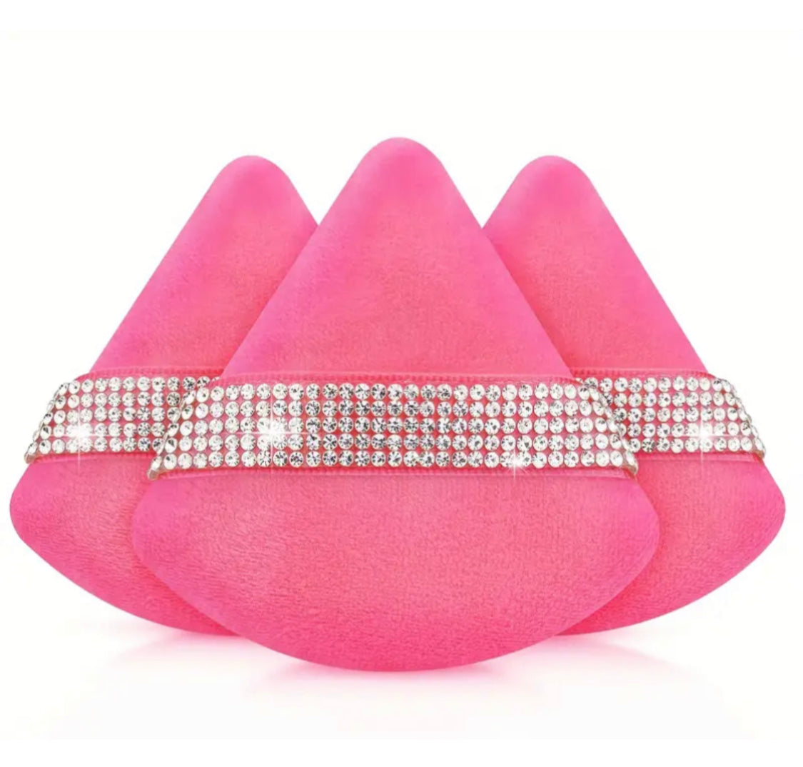 3 Pcs Triangle Powder Puff Set