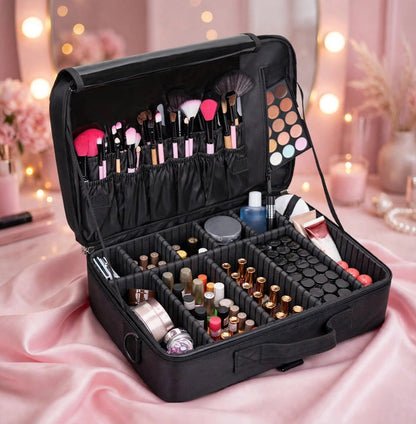 3 Layer Large Capacity Makeup Vanity Bag