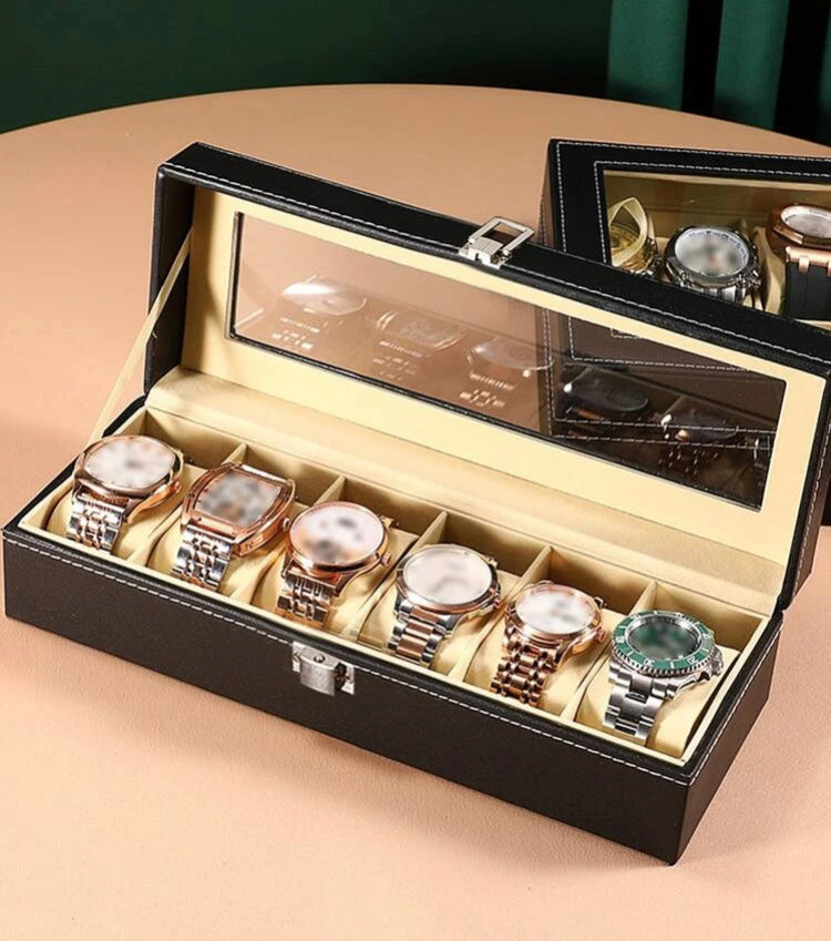 Leather Watch Box Organizer