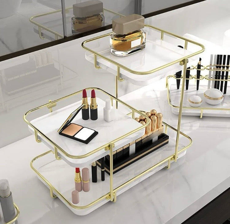 3 Layer White Marble Organizer