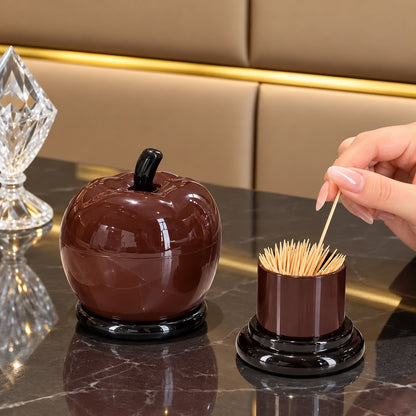 Apple Shaped Toothpick Cotton Holder Organizer