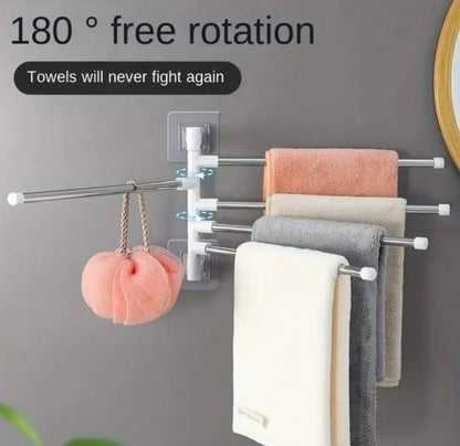 Wall-Mounted Rotatable Towel Holder