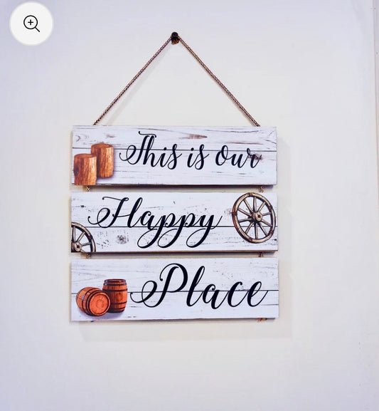 This is my Happy place 3 Steps Wall hanging for Wall Decoration