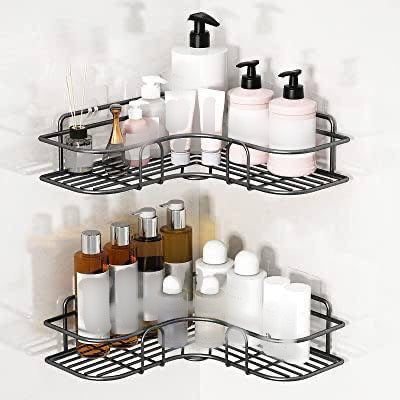 Wall-Adhesive Iron Corner Shelf