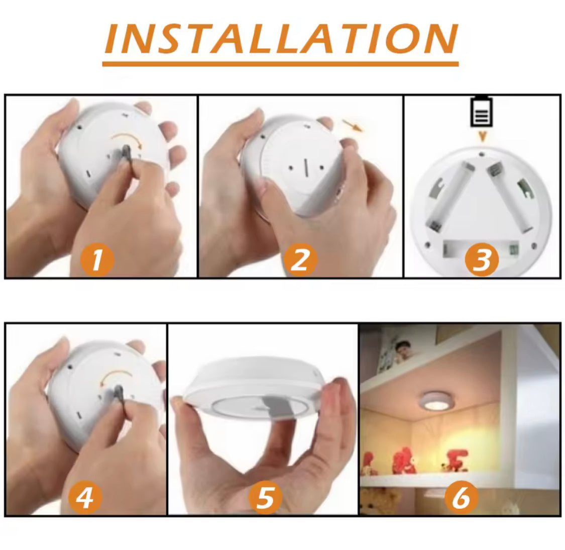 Pack of 3 Tap Led Light with Remote