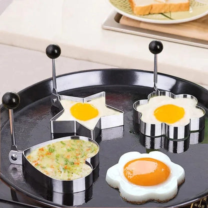 4 Pcs Stainless Steel Fried Egg Mold