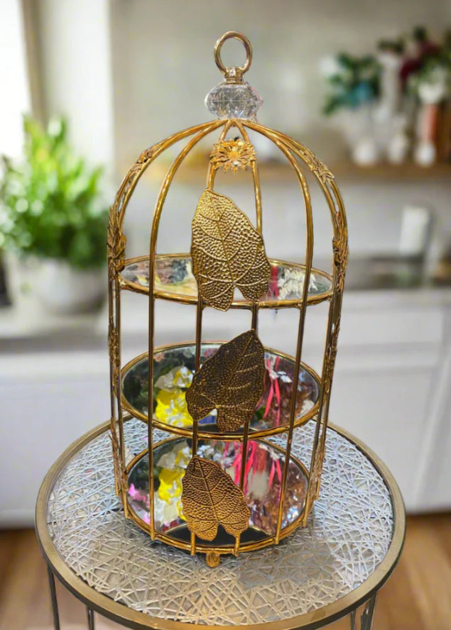 3 Step Metal Cage For Decoration