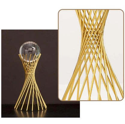 2Pcs Crystal ball Stand Metal