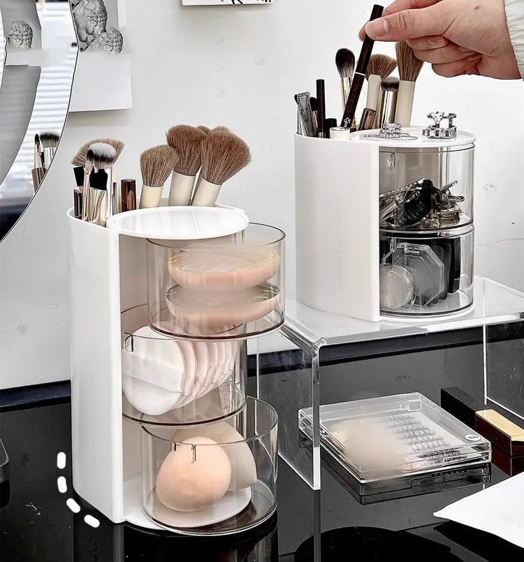 Dustproof Organizer with Brush Holder