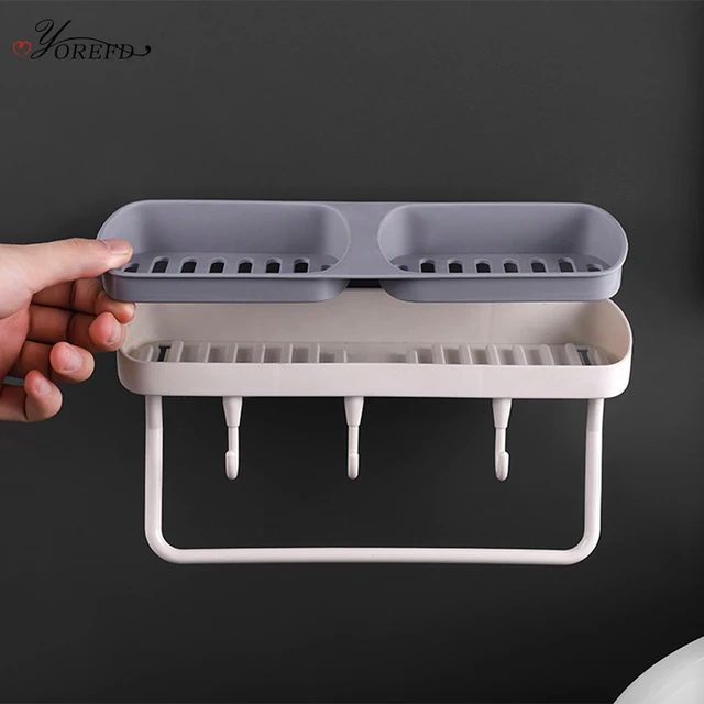 Multipurpose Double Soap Self Adhesive Holder