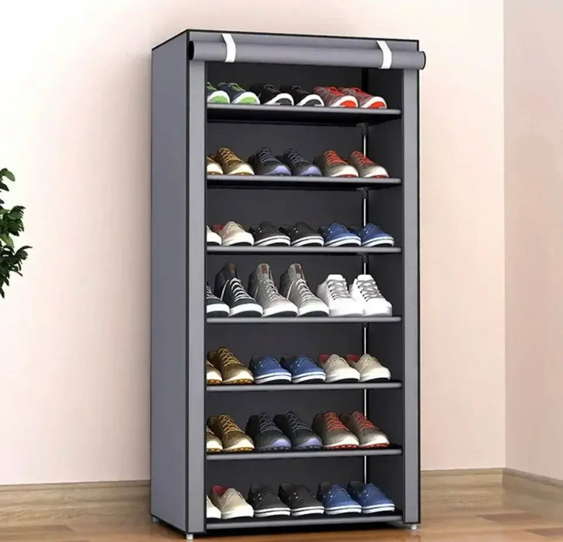 New Dustproof Multi Layers Shoe Racks With Steel Rod with Parachute Material.