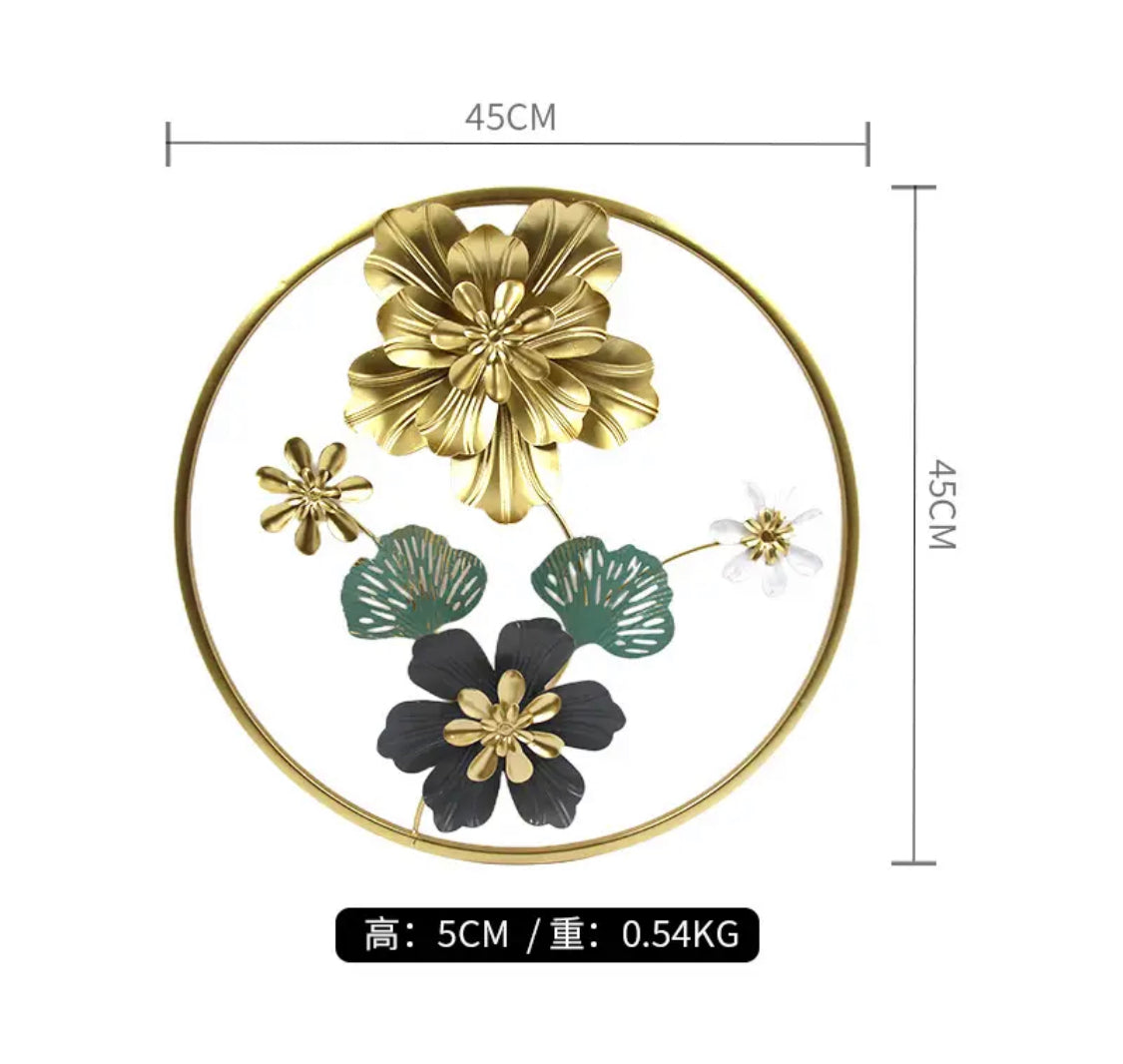 3 Pcs Nordic Design Metal Flower Motifs Set