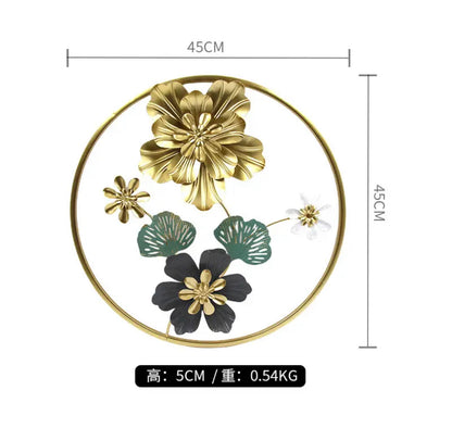 3 Pcs Nordic Design Metal Flower Motifs Set