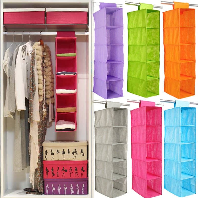 Wardrobe Hanging Organizer Clothes Storage Shelf