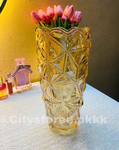 2 Pc Champion Crystal Flower Vase for Wall Decoration