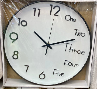12 Inch Wall Clock for Home Decor