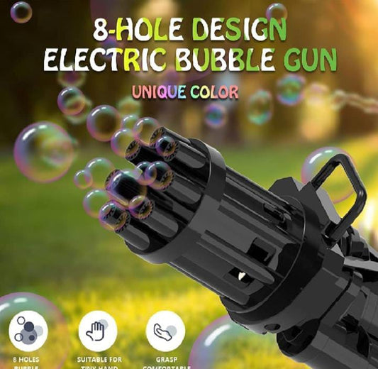 Automatic 8 Hole Bubble Gun for Kids