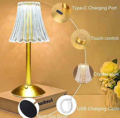 LED Touch Diamond Table Lamp with 3 Modes Changeable