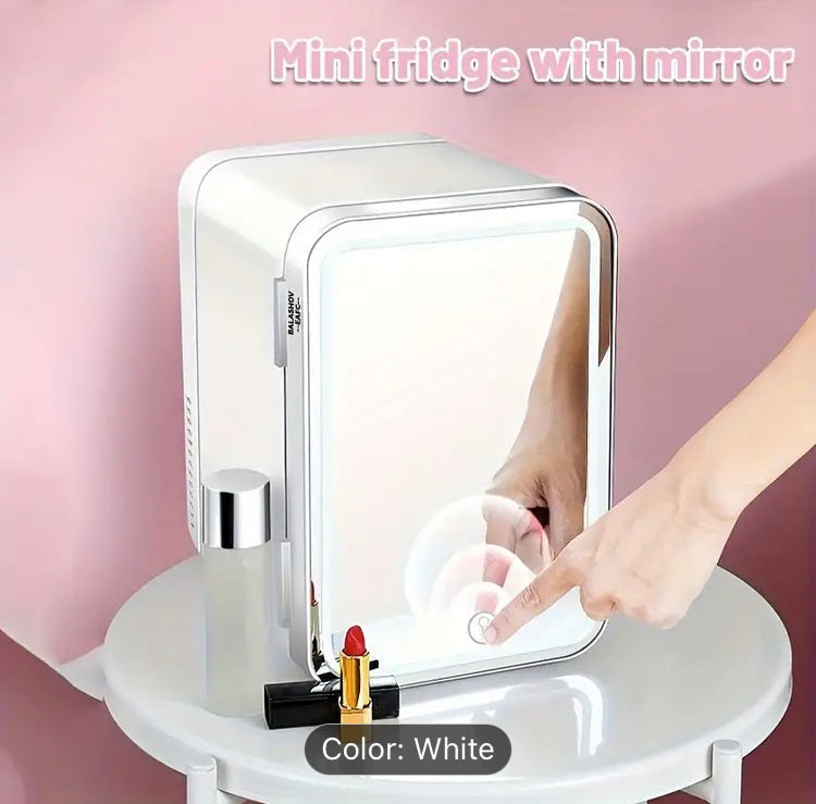 4L Makeup Fridge with 3 Colours Light with Mirror