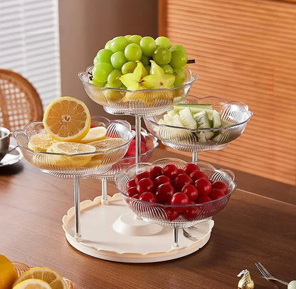 Rotating 5 Grids Snack Serving Stand