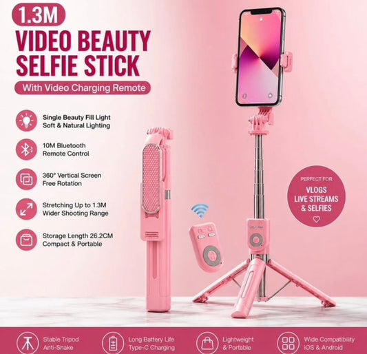 3 in 1 Foldable Tripod Stand with Remote