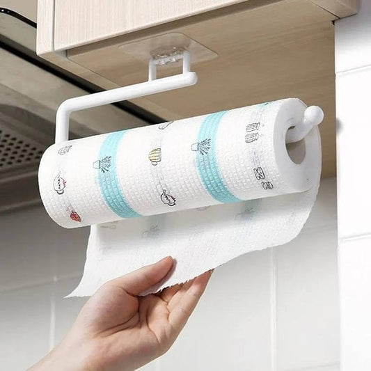 Wall-Adhesive Tissue Roll Holder
