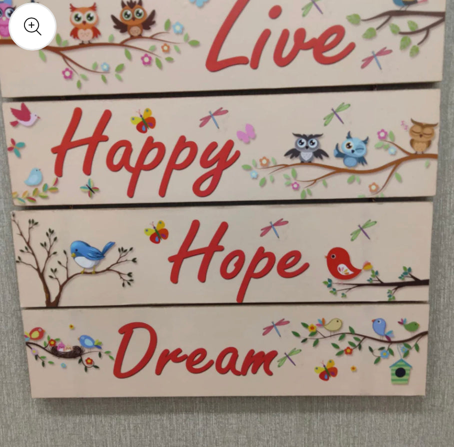 Smile Love live happy quotation hanging Wall Decoration Hanging