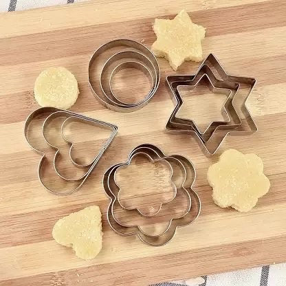 12 Pcs Stainless Steel Cookies Cutter