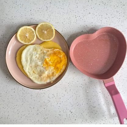Heart Shaped Marble Coating Frying Pan