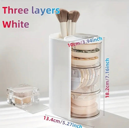 3 Layer Rotating Makeup Brushes Holder