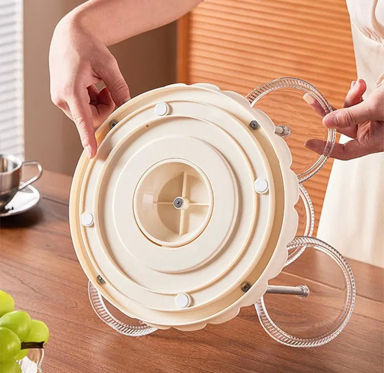 Rotating 5 Grids Snack Serving Stand
