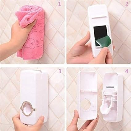 Toothpaste Dispenser with Brushes Holder