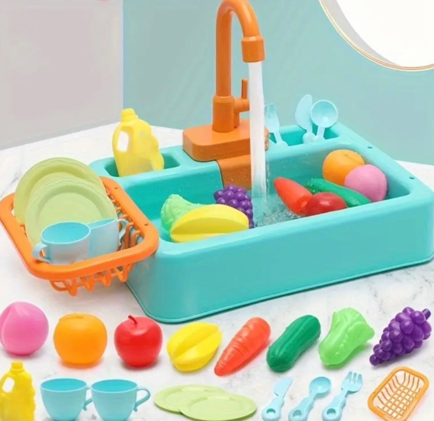 2 in 1 Water Sink Washing Toy for Kids
