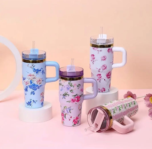 20oz Stainless Steel Tumbler with Straw