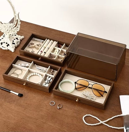 3 layer Wooden Jewellery Box with Drawers