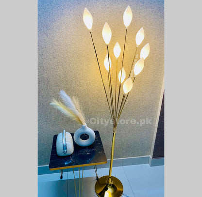 5ft Metal Leaf Corner Floor Lamp