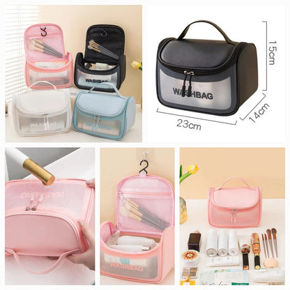 Pu Portable Makeup Bag Cosmetic Pouch Travel Friendly