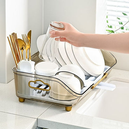 Acrylic Dish Drainer Utensils Rack
