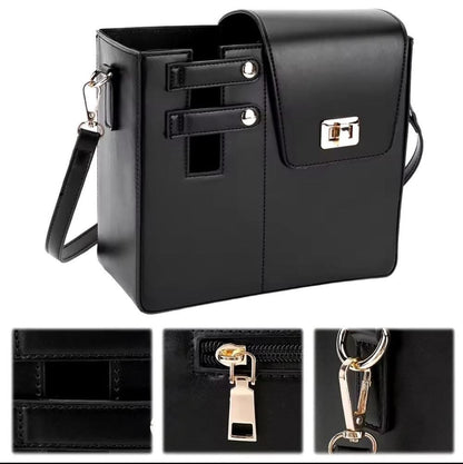 Leather Tumbler Holder with Storage Bag