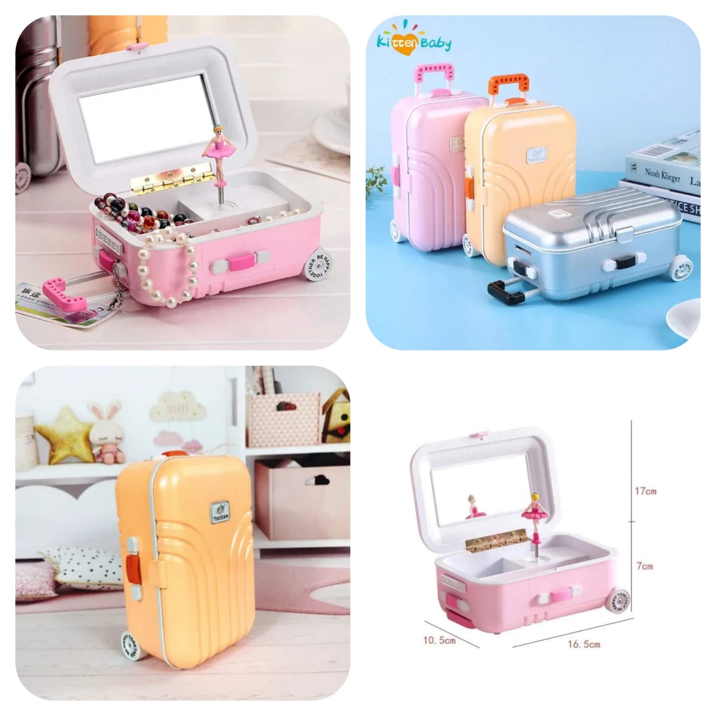 Suitcase Trolley Jewellery Organizer