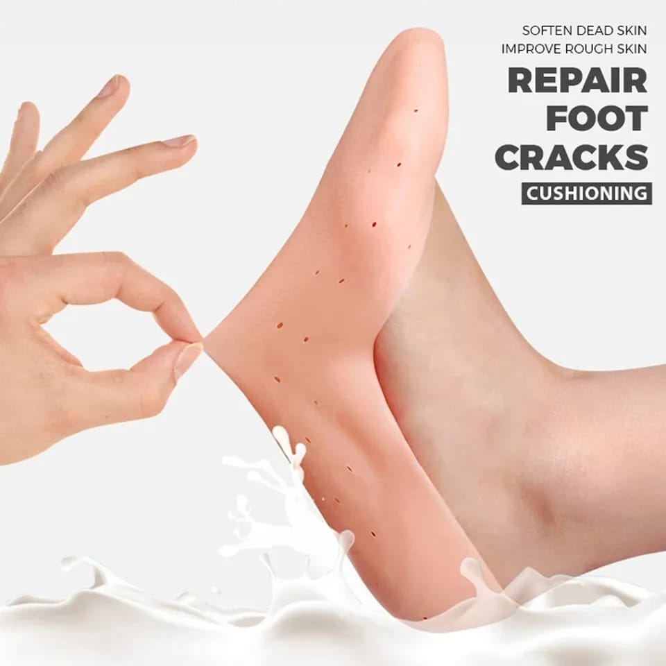 Silicone Moisturising Full Heel Socks