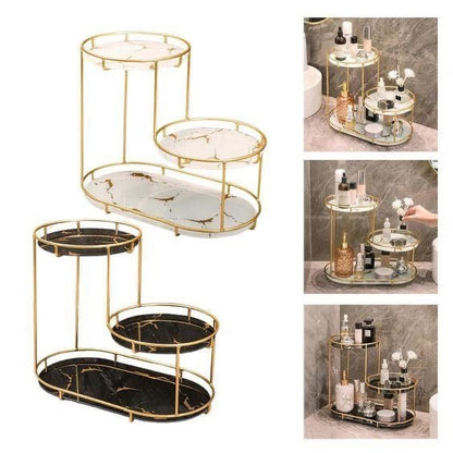 3 Tier Marble Makeup Organizer