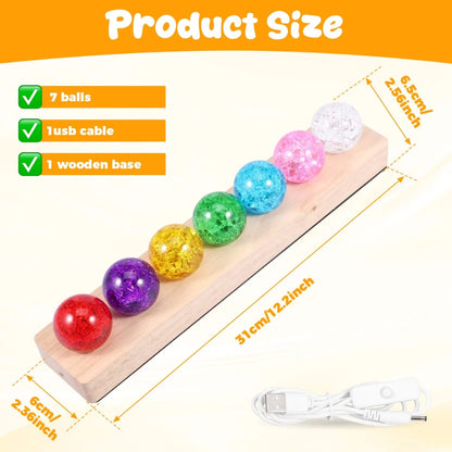 7 Pcs Crystal Globe Lamp for Home Decor