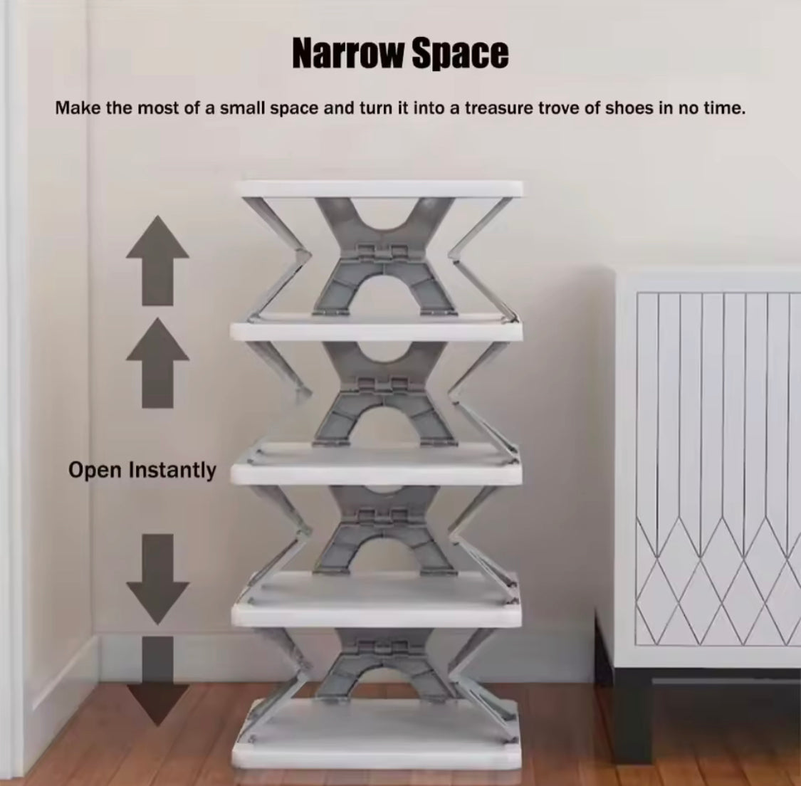 Multi-Layer Foldable Shoe Rack