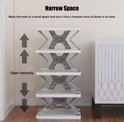 Multi-Layer Foldable Shoe Rack